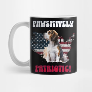 4th of July Independence Day Patriotic Beagle Funny Design for Dog Lovers Mug